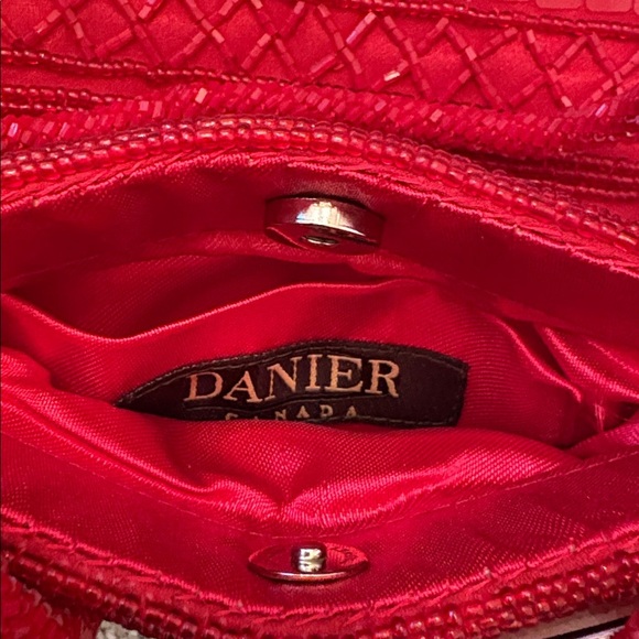 Danier NWT Vibrant Red Sequin Mini Bag 6”*6,5”. - Picture 7 of 7